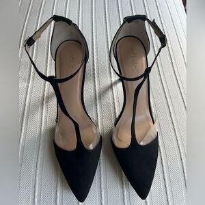 Thalia Sodi Gracee T-Strap Pointed Heel Black Size 10M